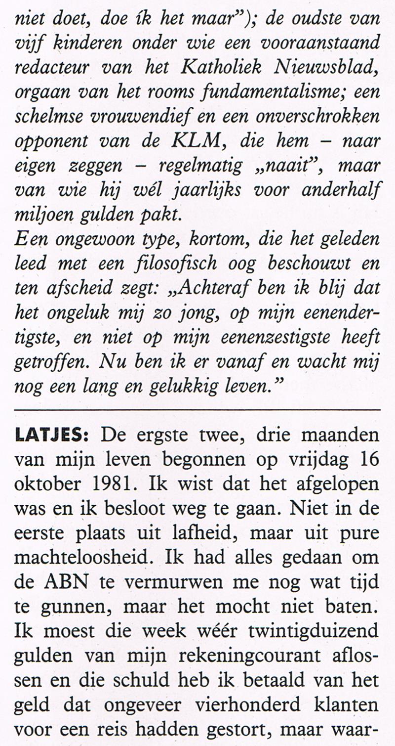 Ad Latjes in de Playboy Augustus 1990