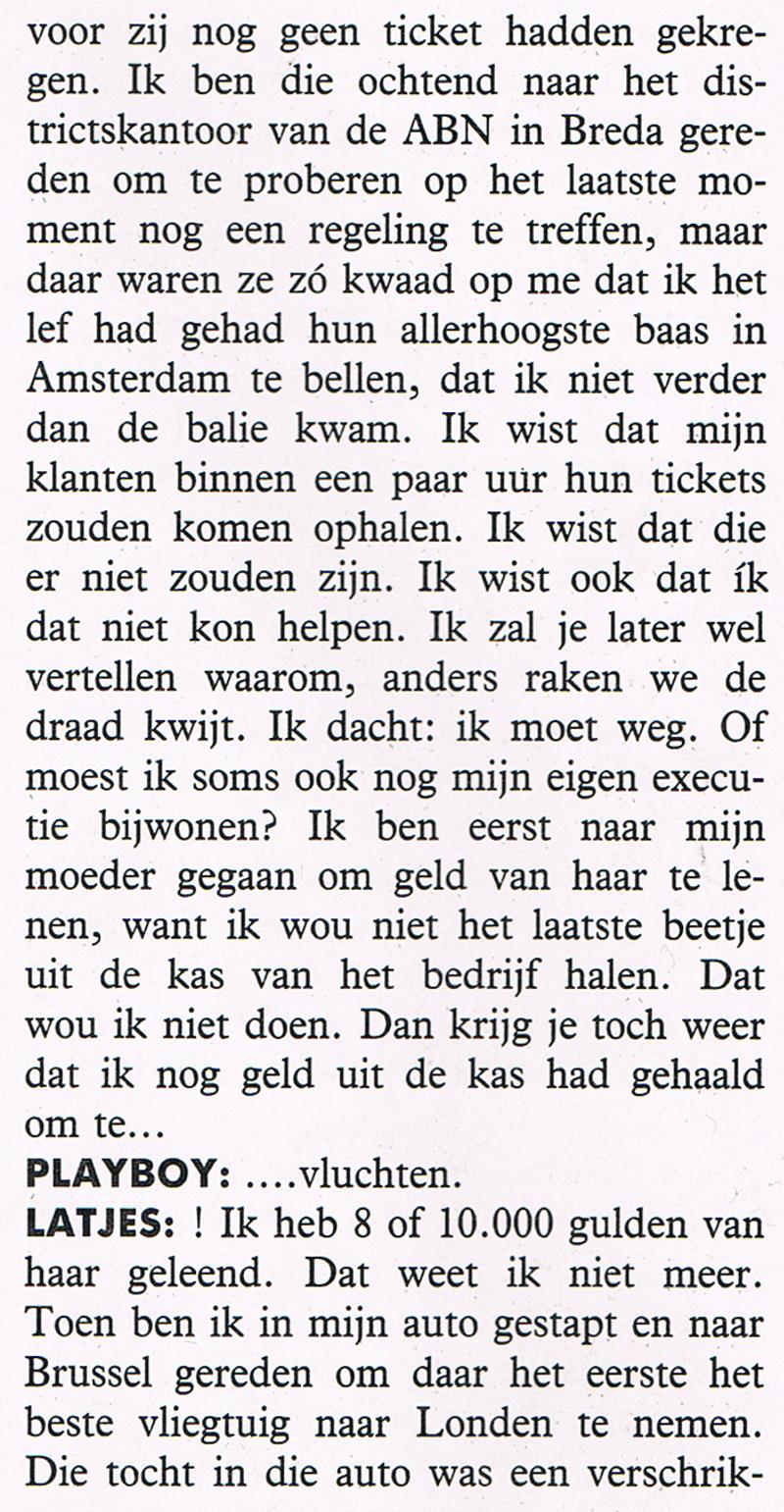 Ad Latjes in de Playboy Augustus 1990