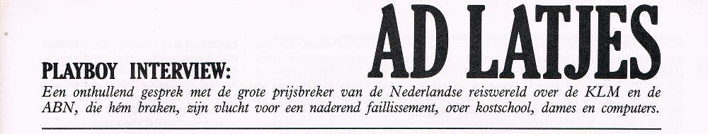 Ad Latjes in de Playboy Augustus 1990