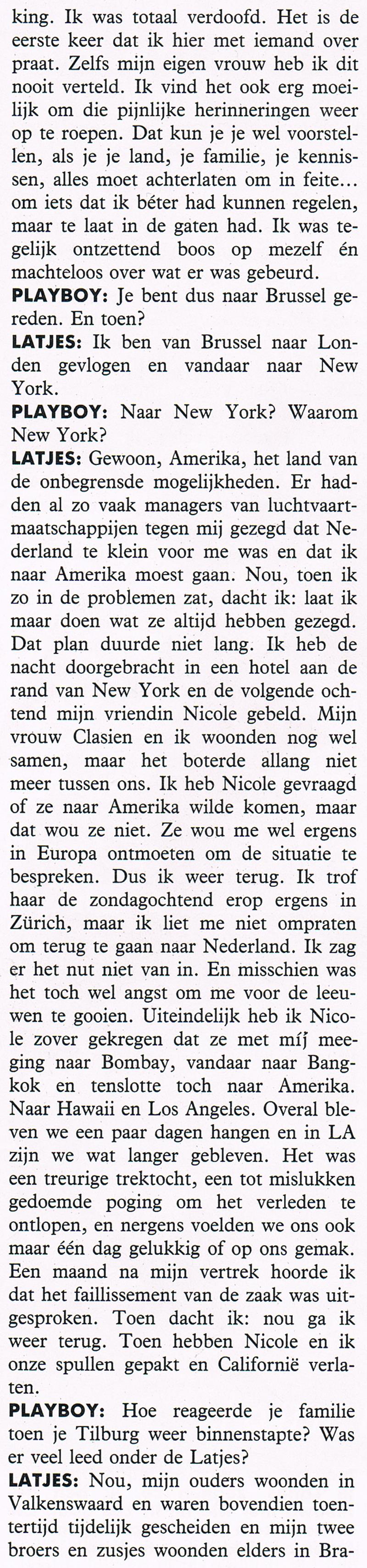 Ad Latjes in de Playboy Augustus 1990