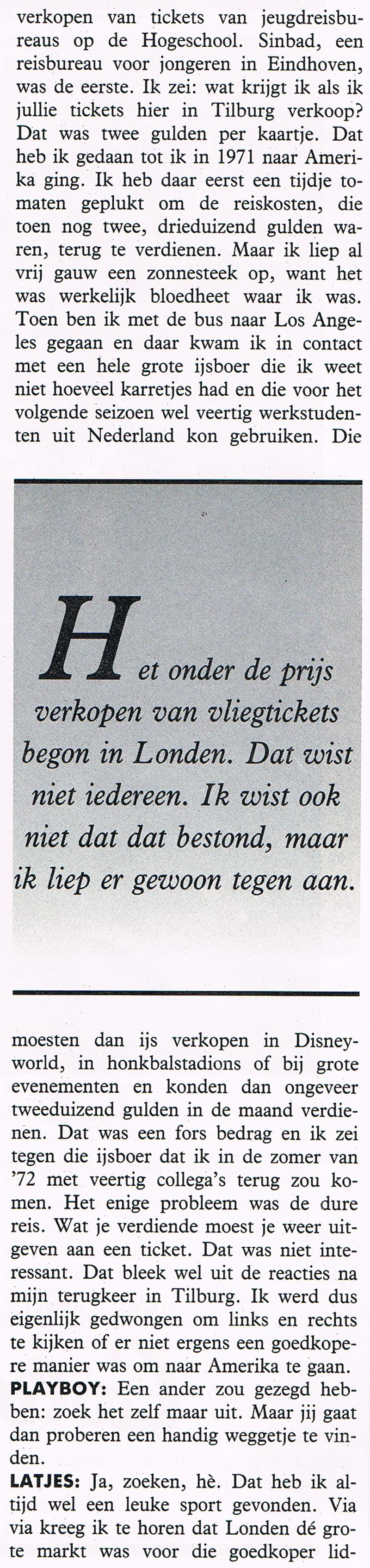 Ad Latjes in de Playboy Augustus 1990