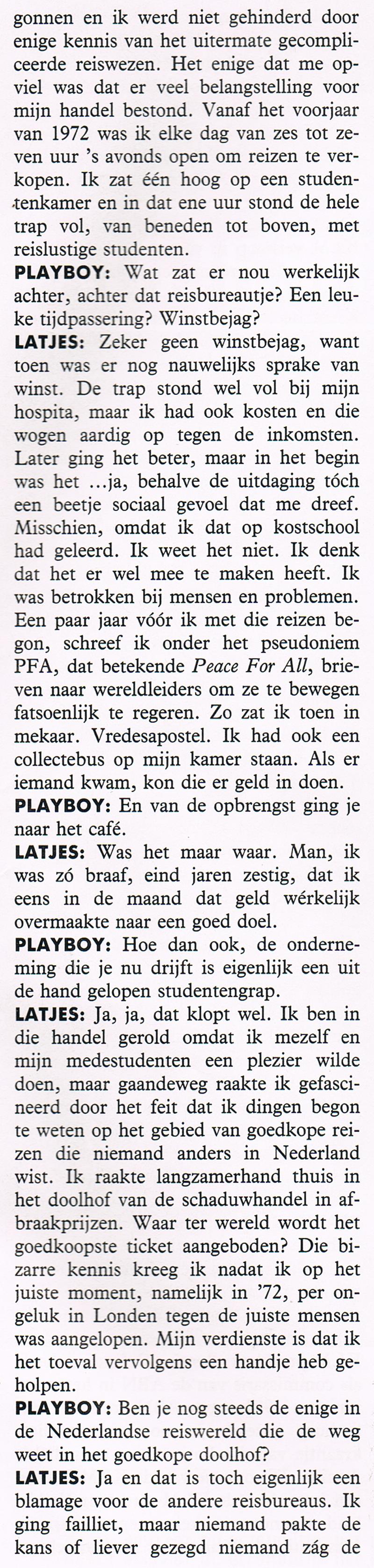 Ad Latjes in de Playboy Augustus 1990