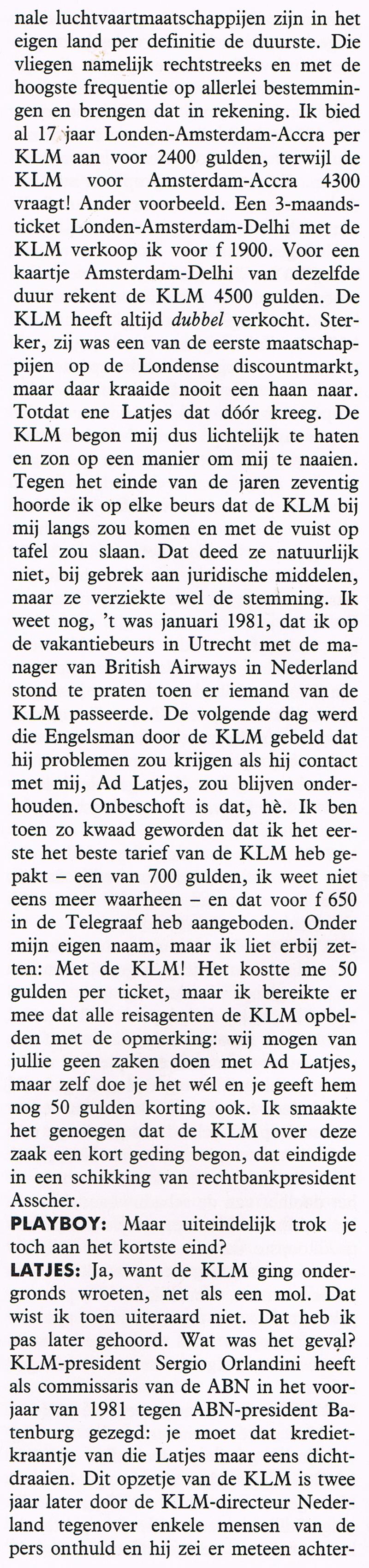 Ad Latjes in de Playboy Augustus 1990