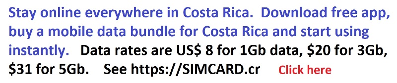 Stay connected everywhere in Costa Rica and 190 other countries.